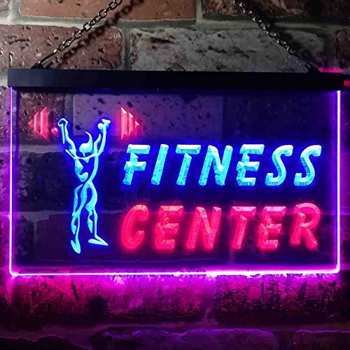 Gym Fitness Center Dual LED Neon Light Sign1